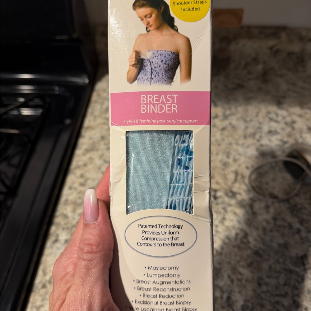 Blue Breast Binder with Pattern